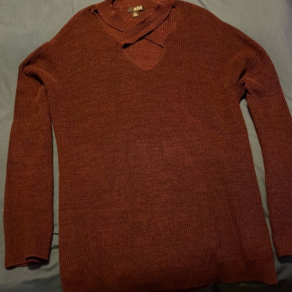 Burgundy and Black Sweater-XL